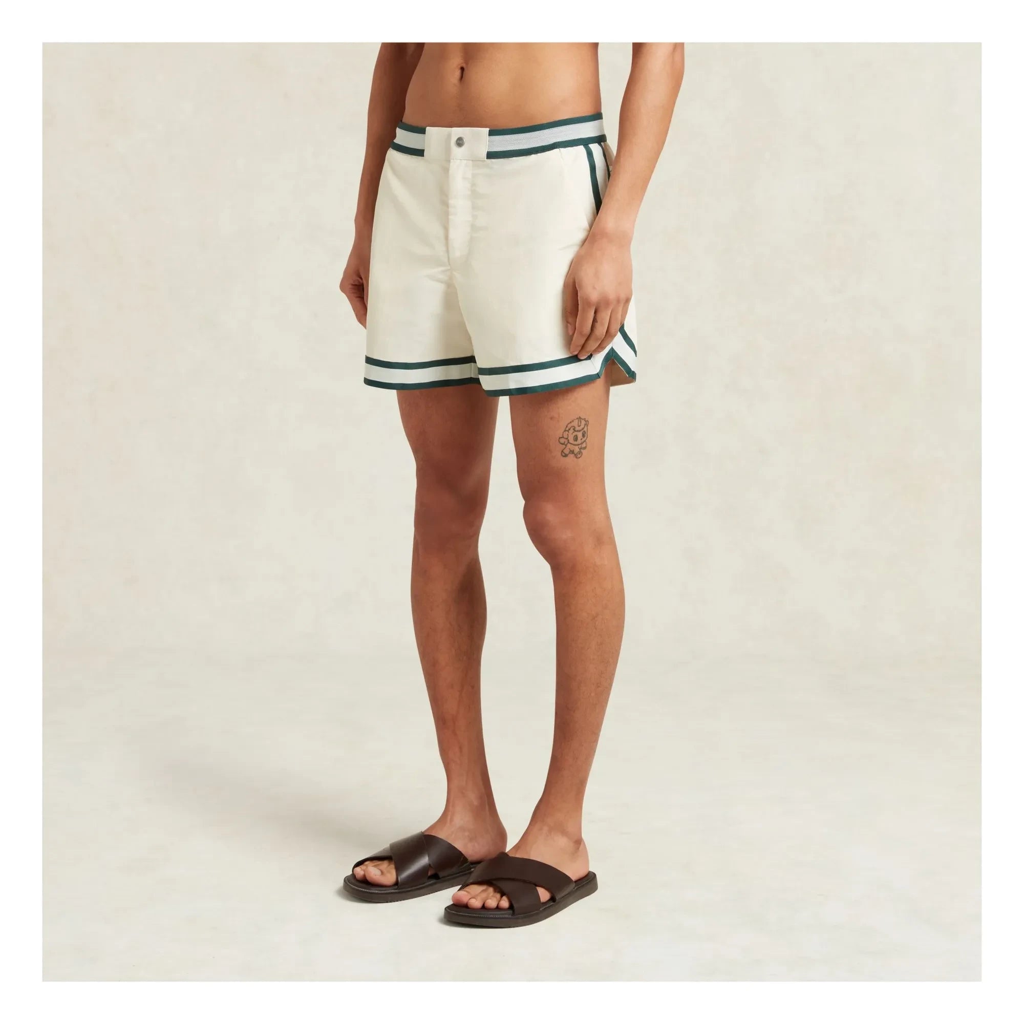 Ché Studios - Baller Swim Shorts | White - Cream