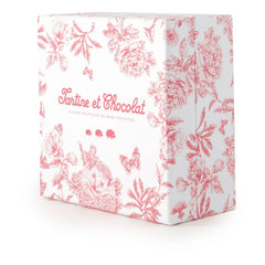 Tartine et Chocolat - Augustin Bunny Toile de Jouy Plush Cloth | Peach