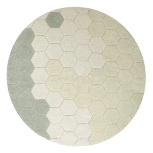 Lorena Canals - Honeycomb Round Rug | Gray Blue