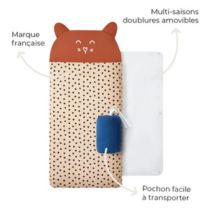Les Petites Billes - Leopard Multi-Season Sleep Suit | Terracotta