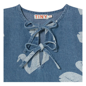 Tinycottons - Denim Swan Dress | Blue