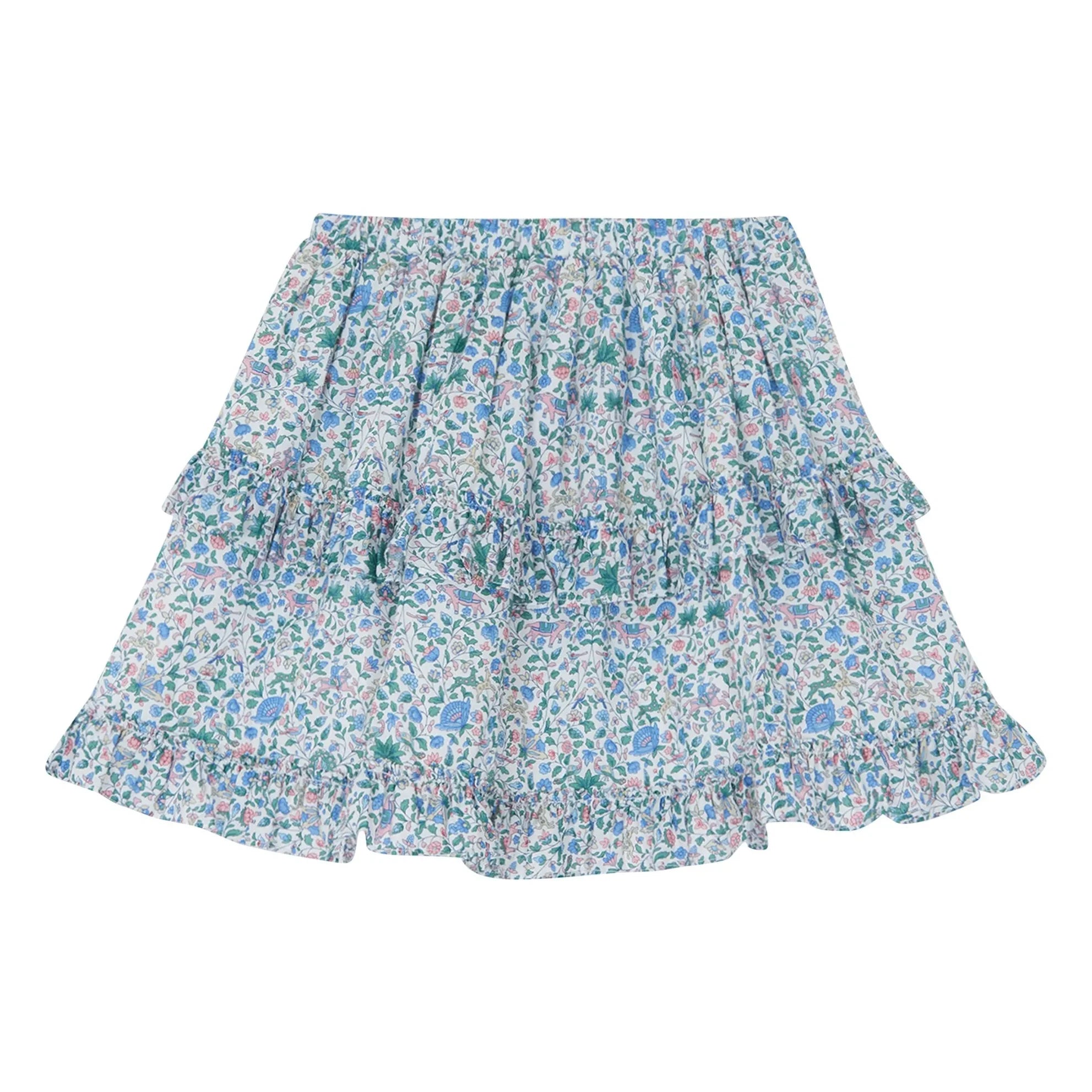 Tartine et Chocolat - Liberty Ruffled Skirt | White