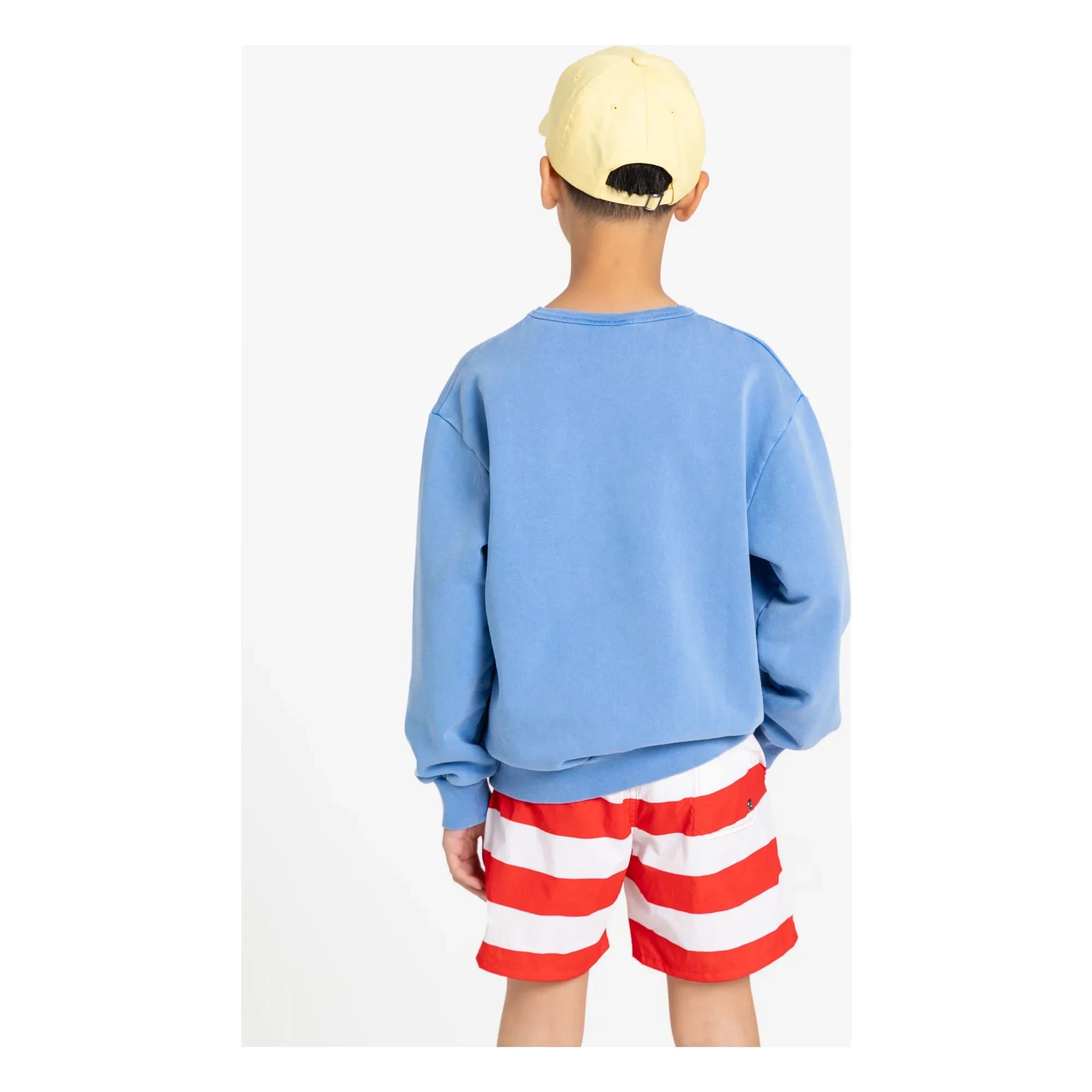 Smallable Kid - Archie Striped Swim Shorts | Dark Red