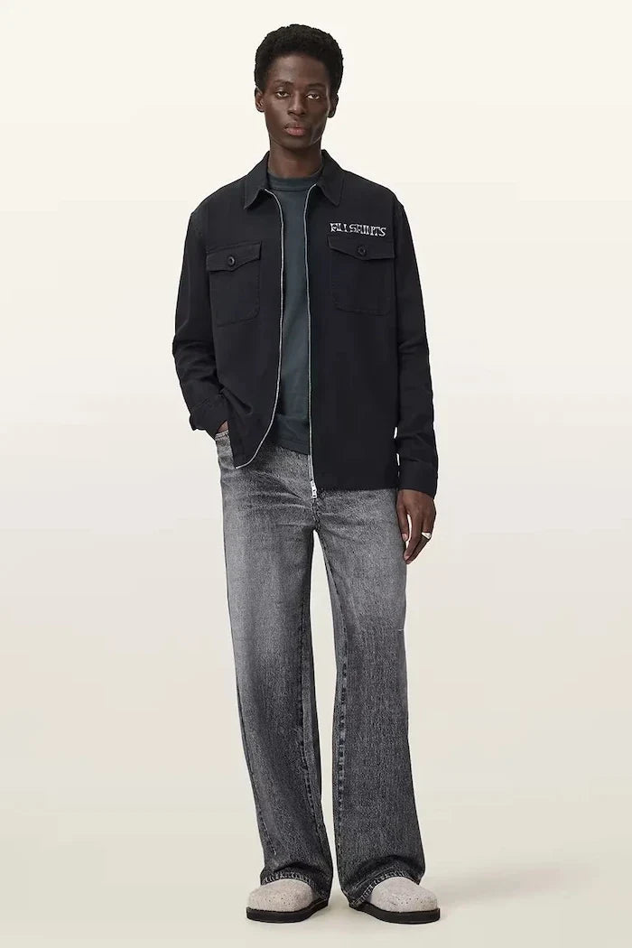 AllSaints wide leg erkek LENNY kot pantolon