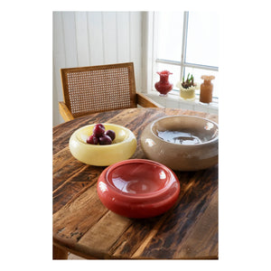 Madam Stoltz - Glass Bowl | Burgundy
