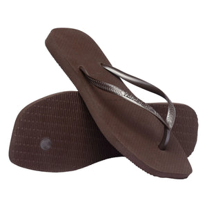 Havaianas - Slim Square Slides | Chocolate