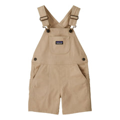 Patagonia - Organic Cotton Strappy Short Overalls | Light Brown