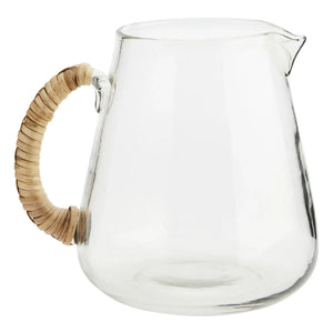 Madam Stoltz - Glass Carafe with Bamboo Handle | Clear