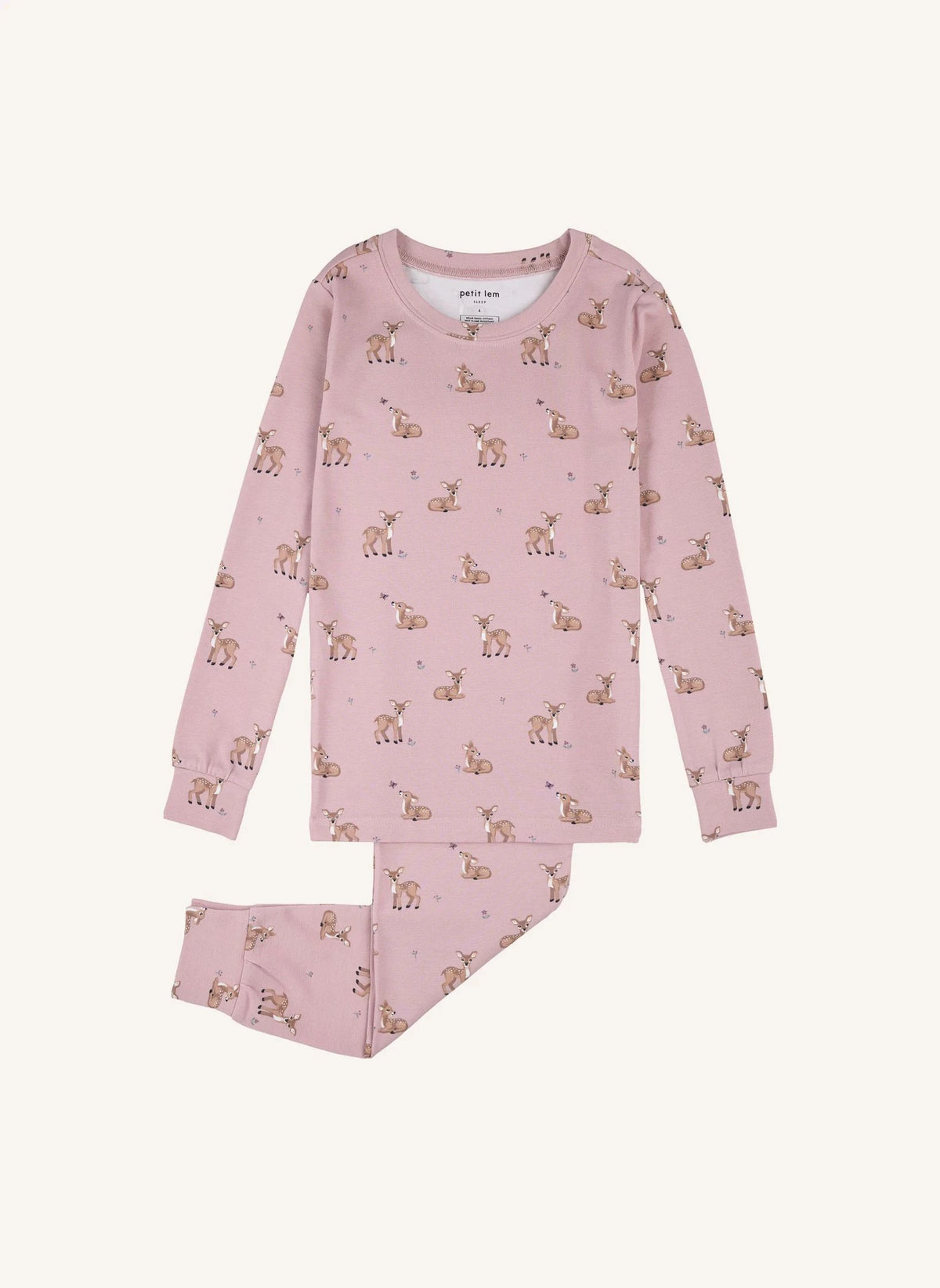 Petit Lem - Faons Modal and Organic Cotton Pajamas | Dusty Rose