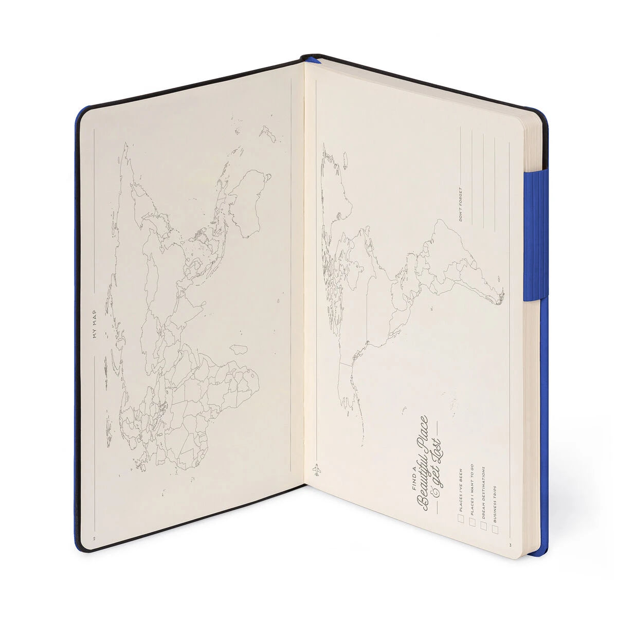 Legami - Notebook with Blank Pages and Monochrome Soft Cover - Eclectic Blue - My Notebook