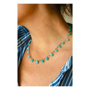 Ivarene - Henna necklace | Azure blue