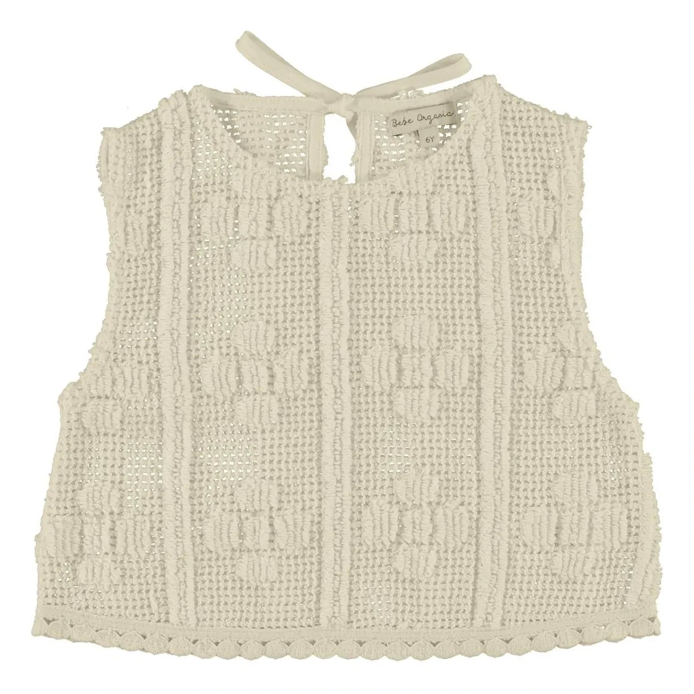 Bebe Organic - Crochet Üst Inez | Ecru