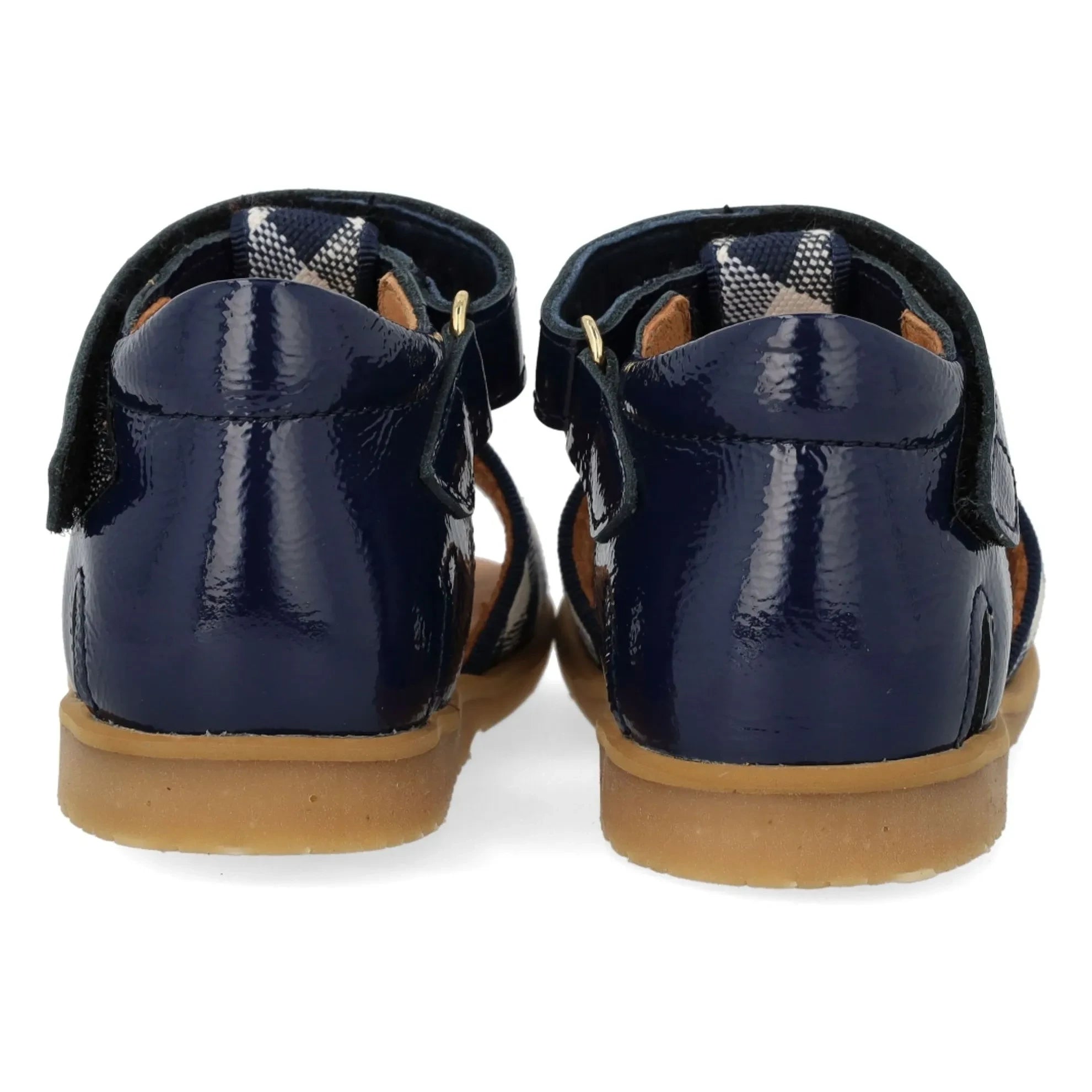 Angulus - Checked Sandals | Navy Blue