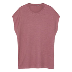 Pomandère - Pamuk ve Keten Jersey Tişört | Mauve