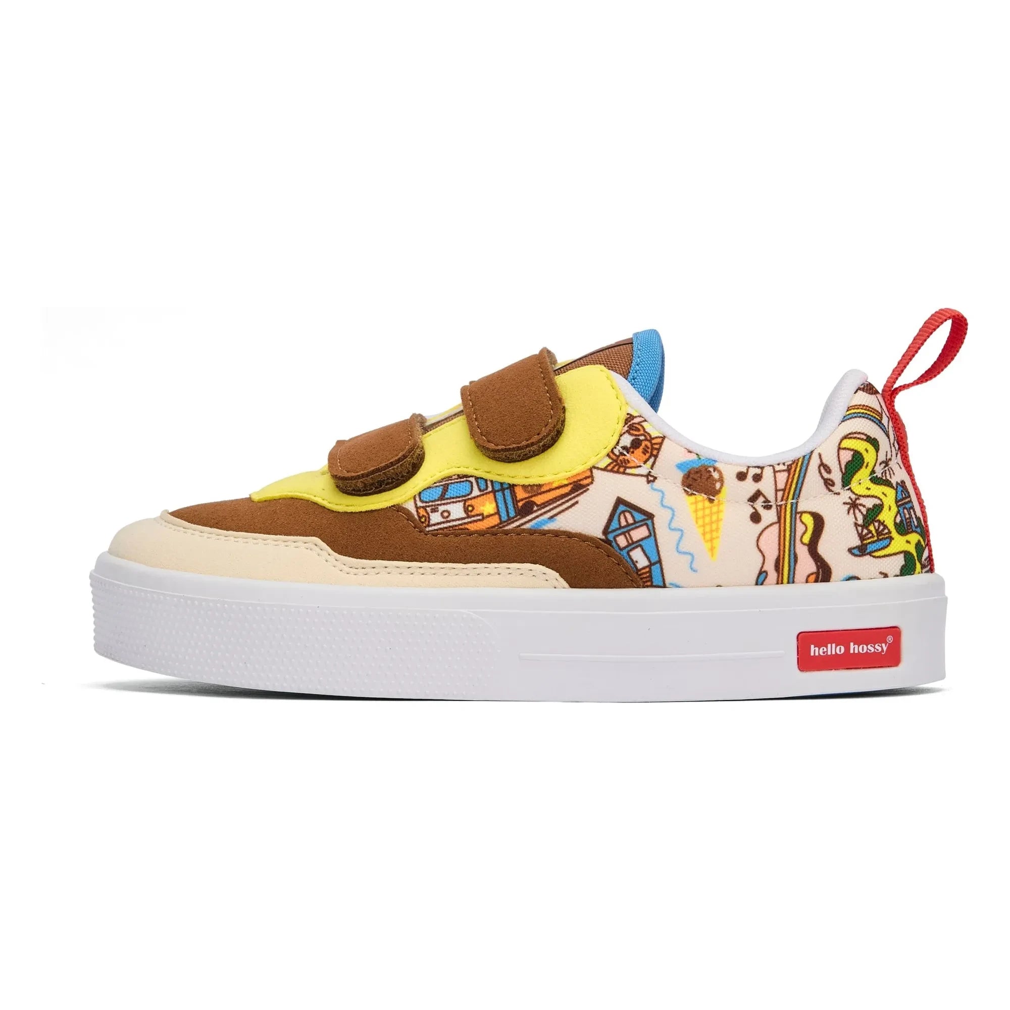 Hello Hossy - San Francisco Scratch Detailed Sneakers | Brown