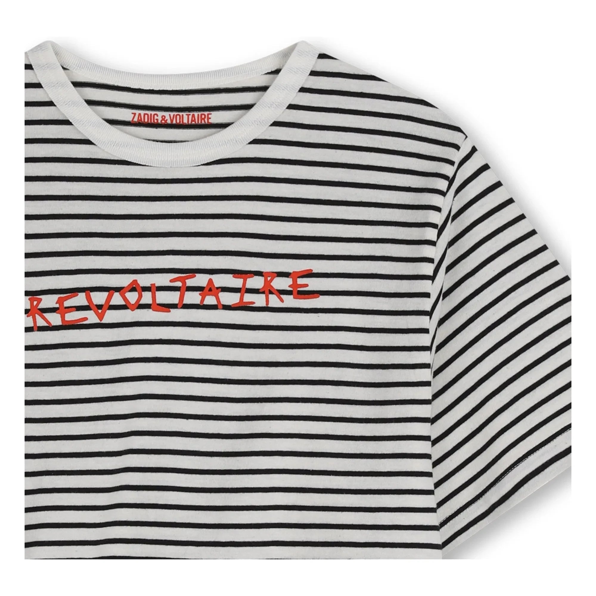 Zadig & Voltaire - Çizgili Revoltaire Tişört | Ecru