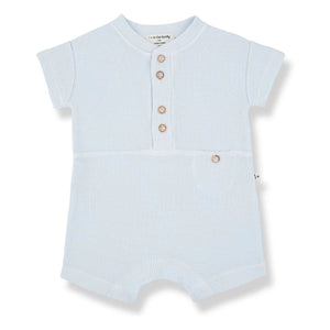 1+ in the family - Volos Embossed Romper | Light Blue
