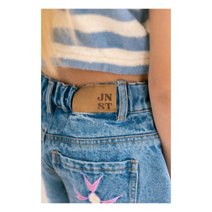Jenest - Lilou Organik Pamuk Denim Şort | Mavi