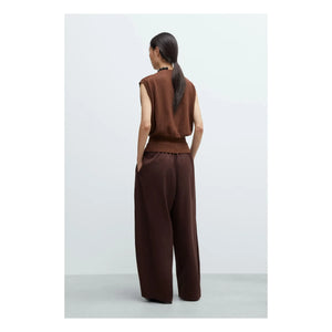 Cordera - Cotton Sleeveless Vest | Brown