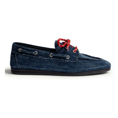 Posa - Denim Boat Shoes | Navy Blue