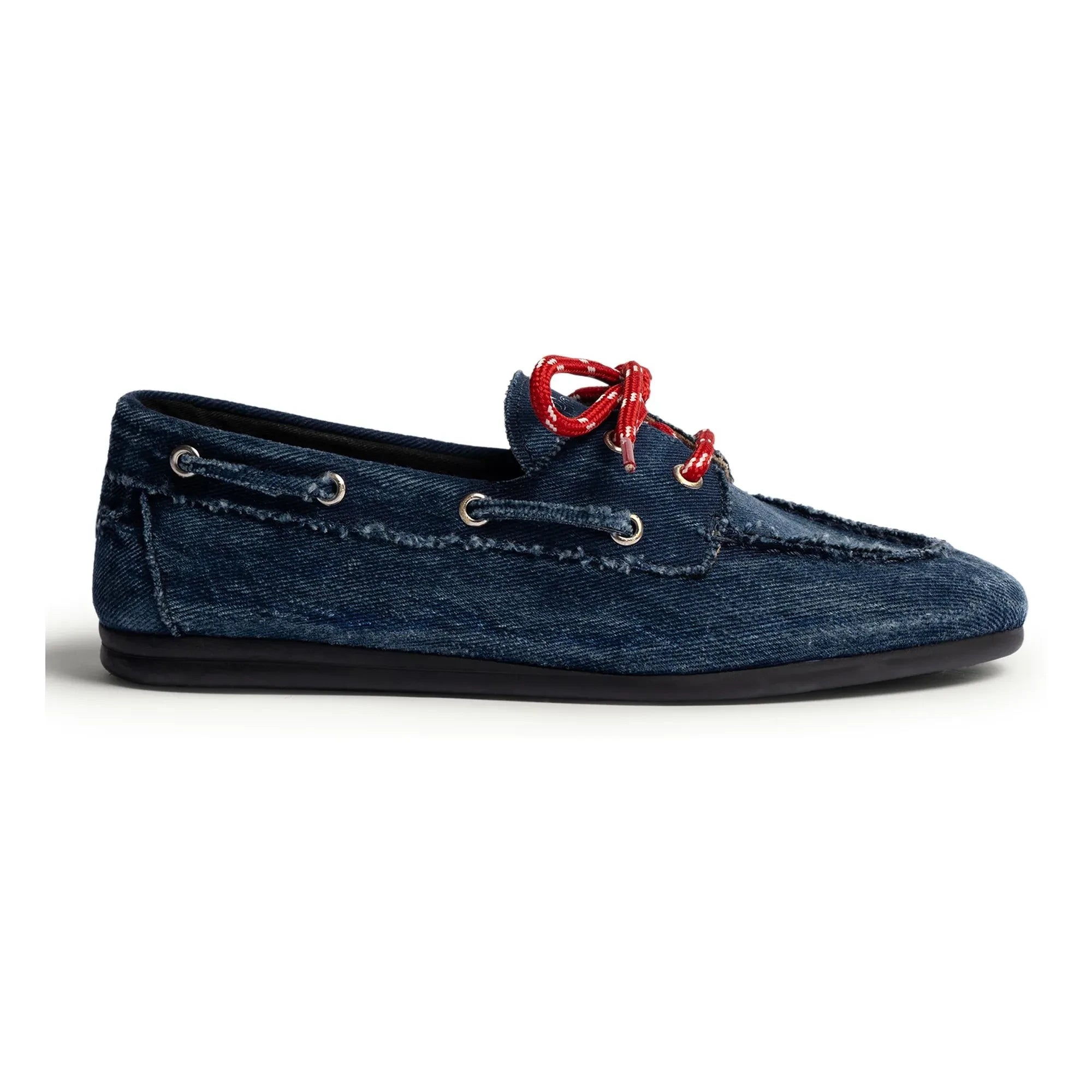 Posa - Denim Boat Shoes | Navy Blue