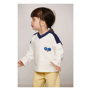 Mini Rodini - Organic Cotton Ping Pong Sweatshirt | White