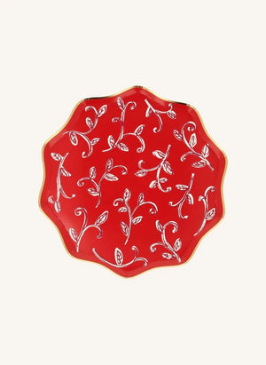Meri Meri - Block Printed Christmas Plates - Set of 8