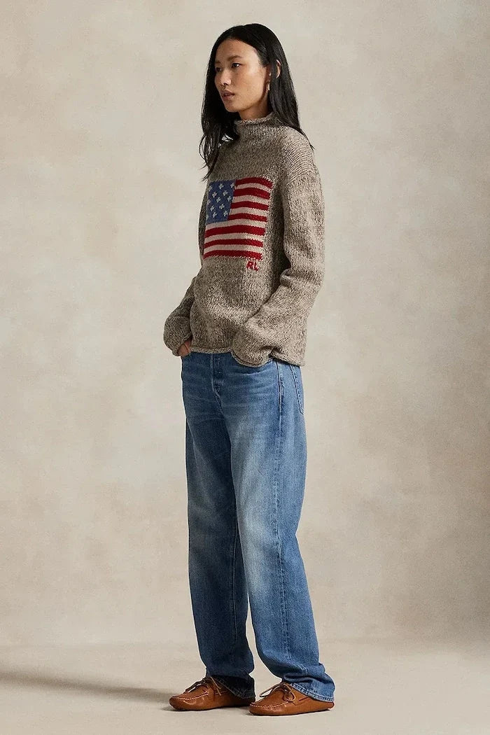 Polo Ralph Lauren düşük balıkçı yaka kadın yünlü kazak