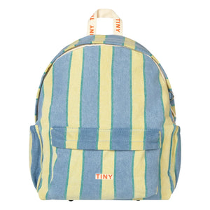 Tinycottons - Striped Denim Backpack | Blue