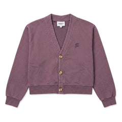 Finger in the nose - Lars Organic Cotton Cardigan | Dark purple