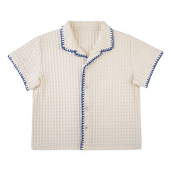 THE LiTTLE POETS - Alvaro Gauffrée embroidered shirt | Ecru