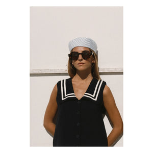 The Tiny Big Sister - Sailor Cotton Blouse | Navy Blue