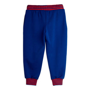 Mini Rodini - Striped Organic Cotton Jogger | Royal Blue
