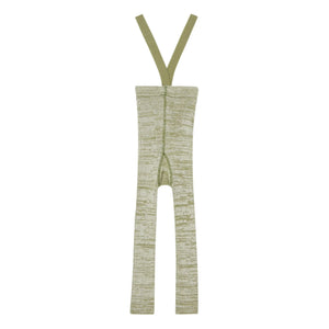 Silly Silas - Organic Cotton Striped Tights | Heather Green