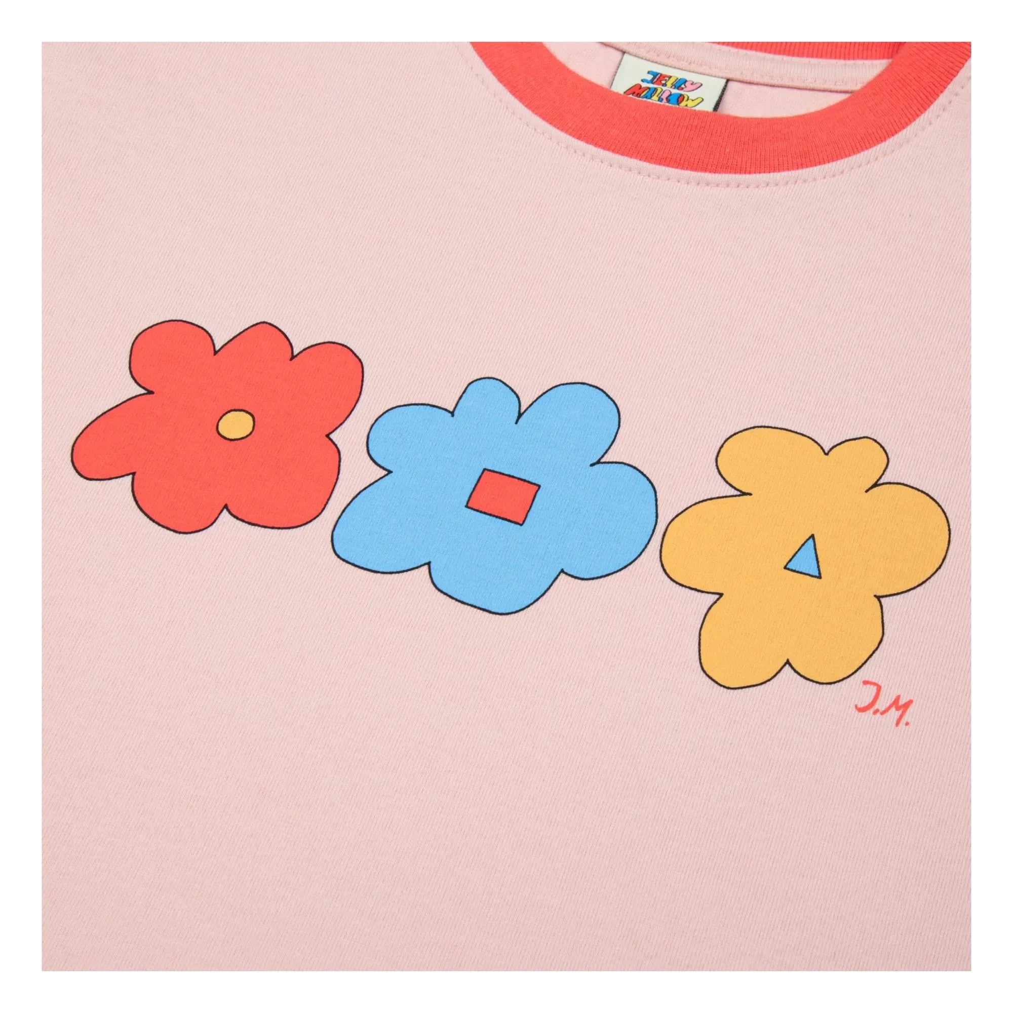 Jelly Mallow - Floral T-Shirt | Powder Pink
