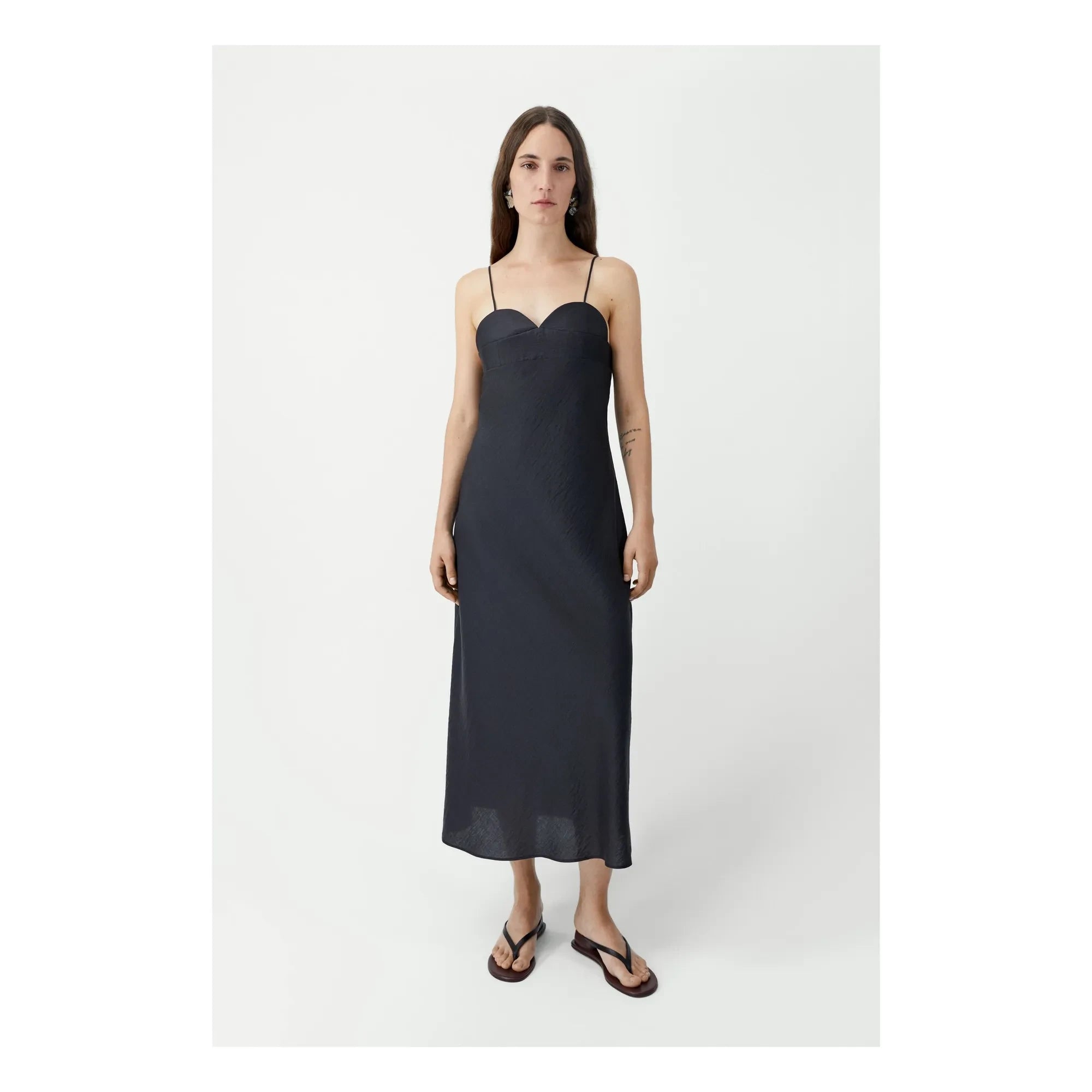 Cordera - Sweetheart Neckline Dress | Black