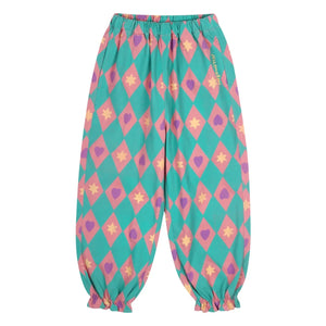 Jelly Mallow - Diamond-Patterned Pants | Turquoise