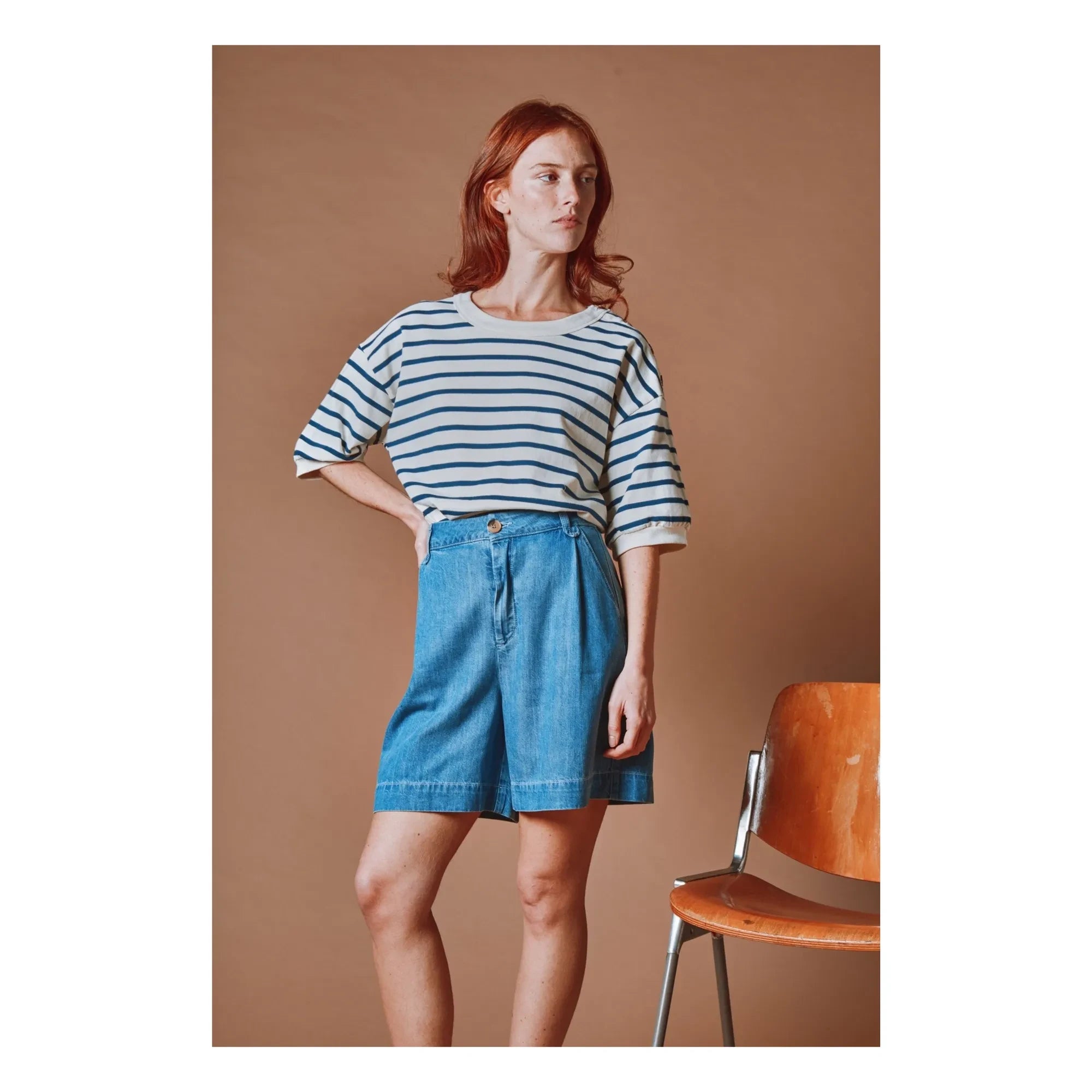 Emile et Ida - Sailor Striped Organic Cotton Sweatshirt | Navy Blue