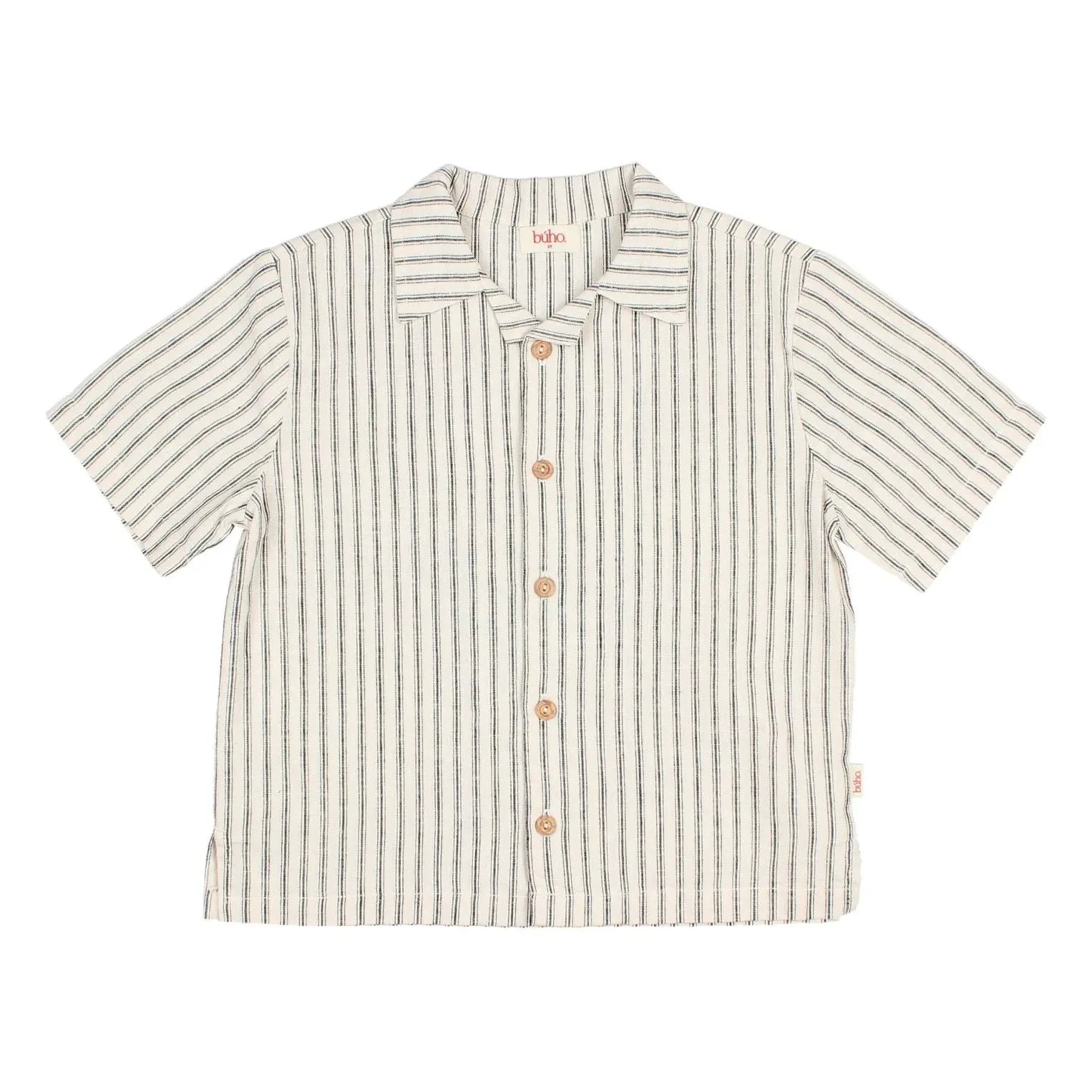 Búho - Striped Linen Shirt | Ecru
