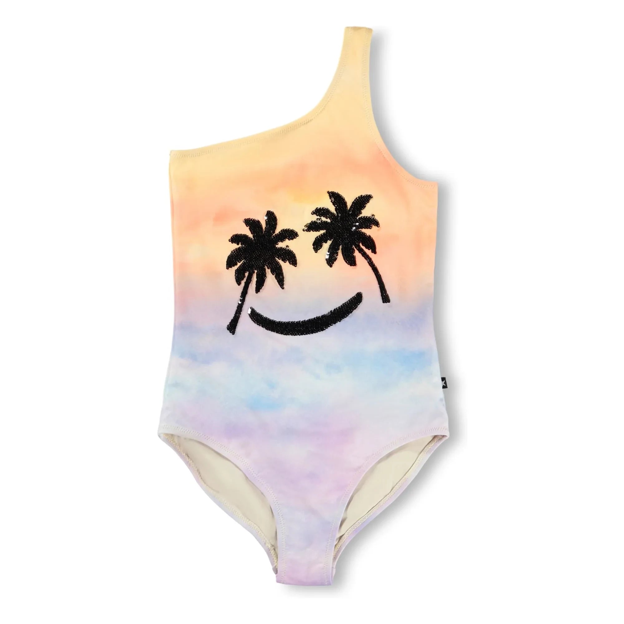Molo - Asymmetrical Swimwear Nai Sunset Smile Recycled Fibres | Orange