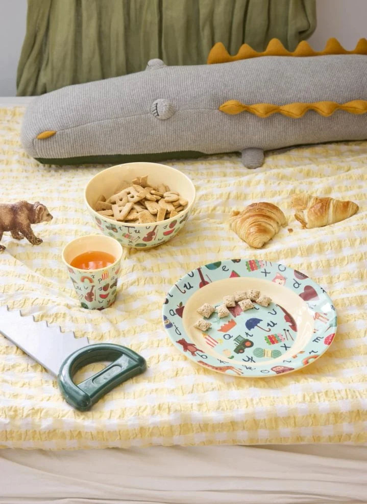 Rice - ABC Melamine Soup Bowl | Light Blue