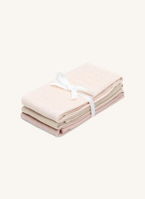Cam Cam - Classic Striped Muslin Swaddles - Set of 3 | Pink