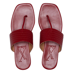 Lachoix - Margot Leather Sandals | Red