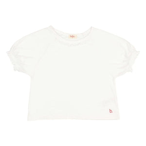 Búho - Organic Cotton Lace T-Shirt | White