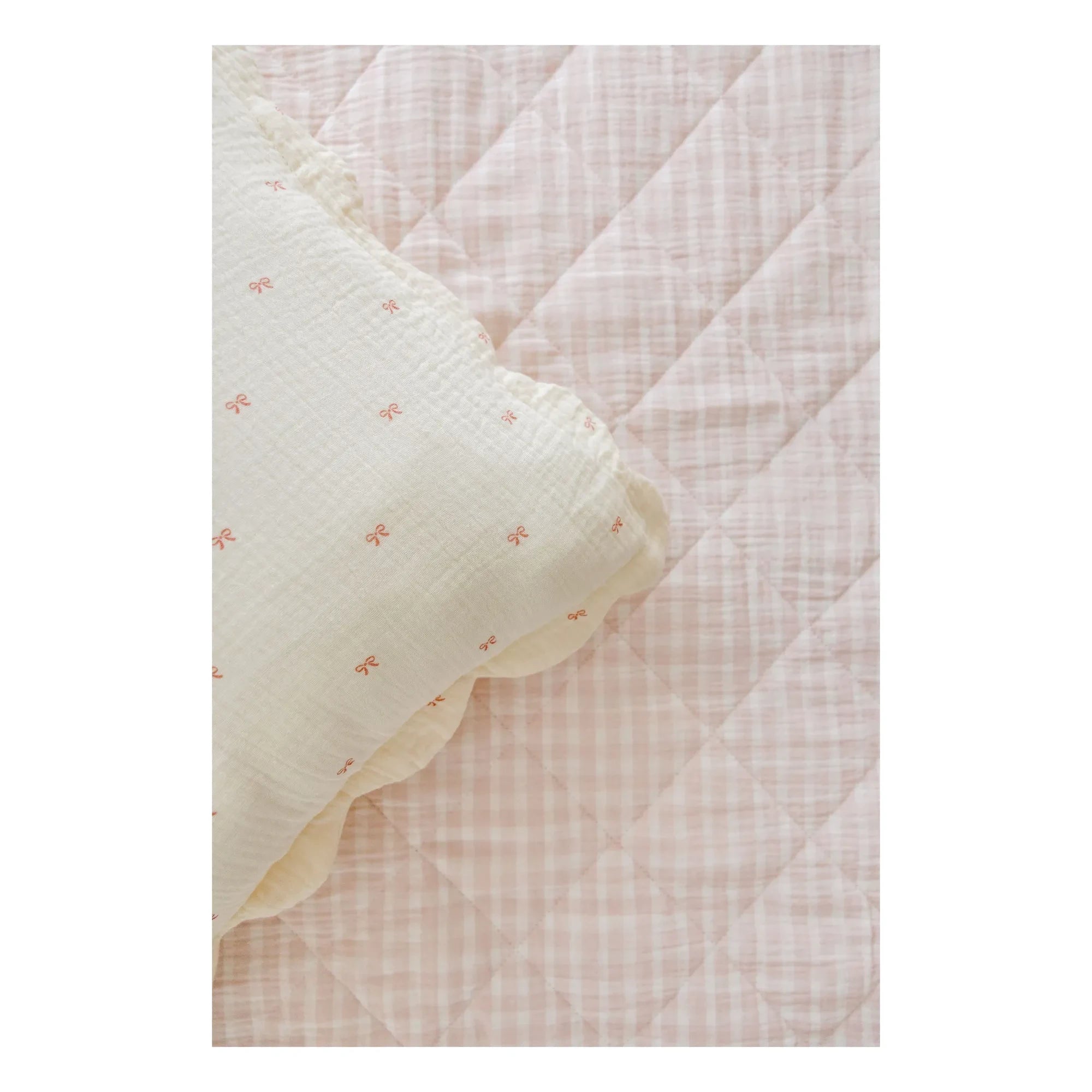 Soft Spot - Organic Cotton Quilted Blanket | Pale Pink