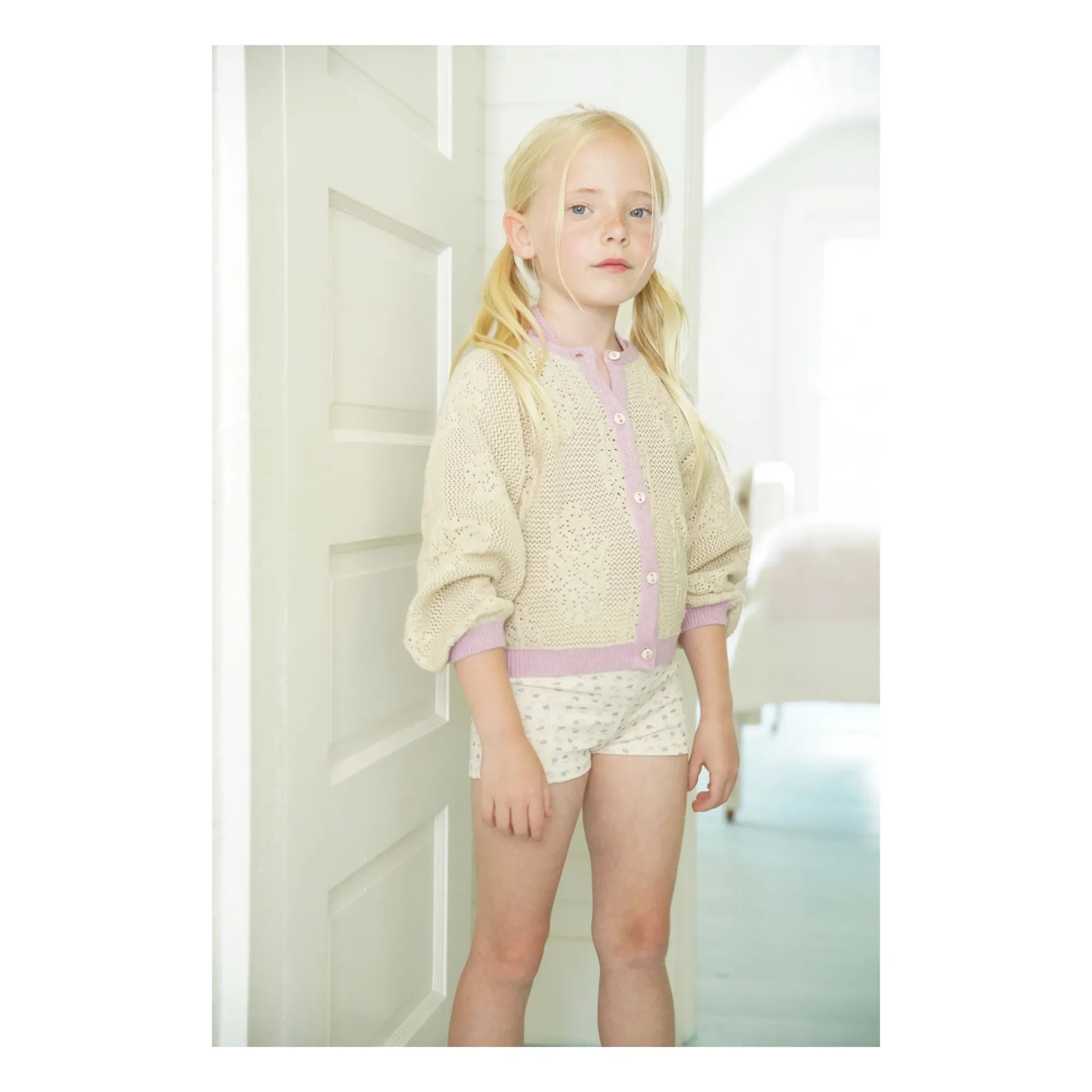 Soor Ploom - Organic Cotton Floral Pattern Shorts | Off White