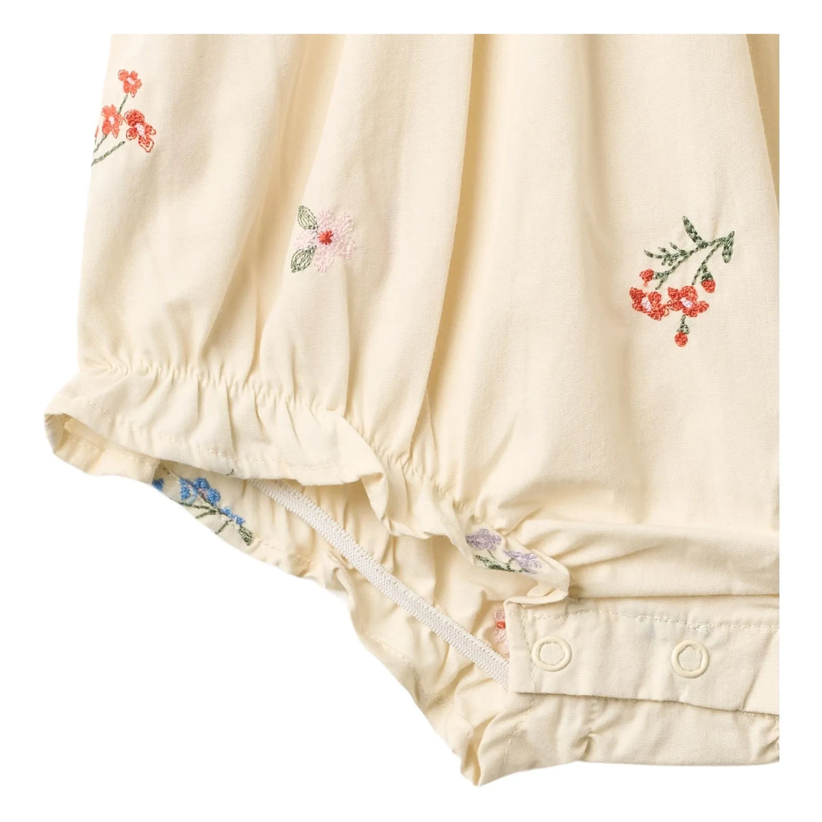 Wheat - Margit Fleurs Organic Cotton embroidered jumpsuit | Ivory