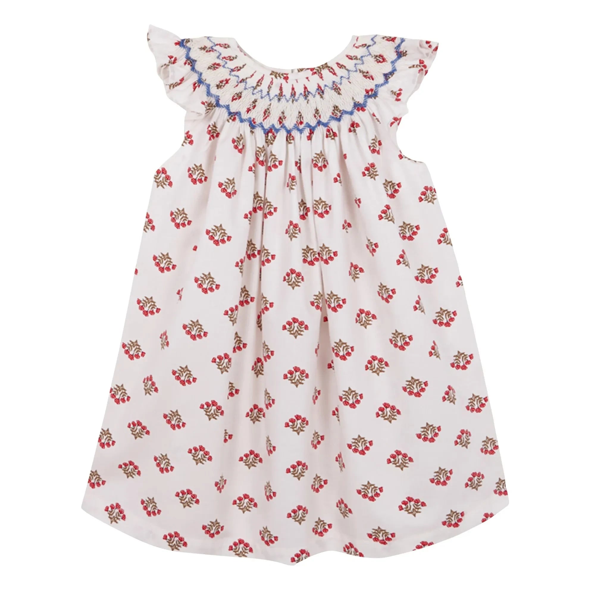birinit - Monzón Organic Cotton Drawstring Dress | White