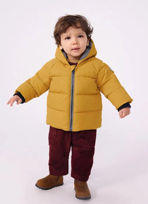 Petit Bateau - Düz Bebek Kaz Tüyü Mont | Sarı
