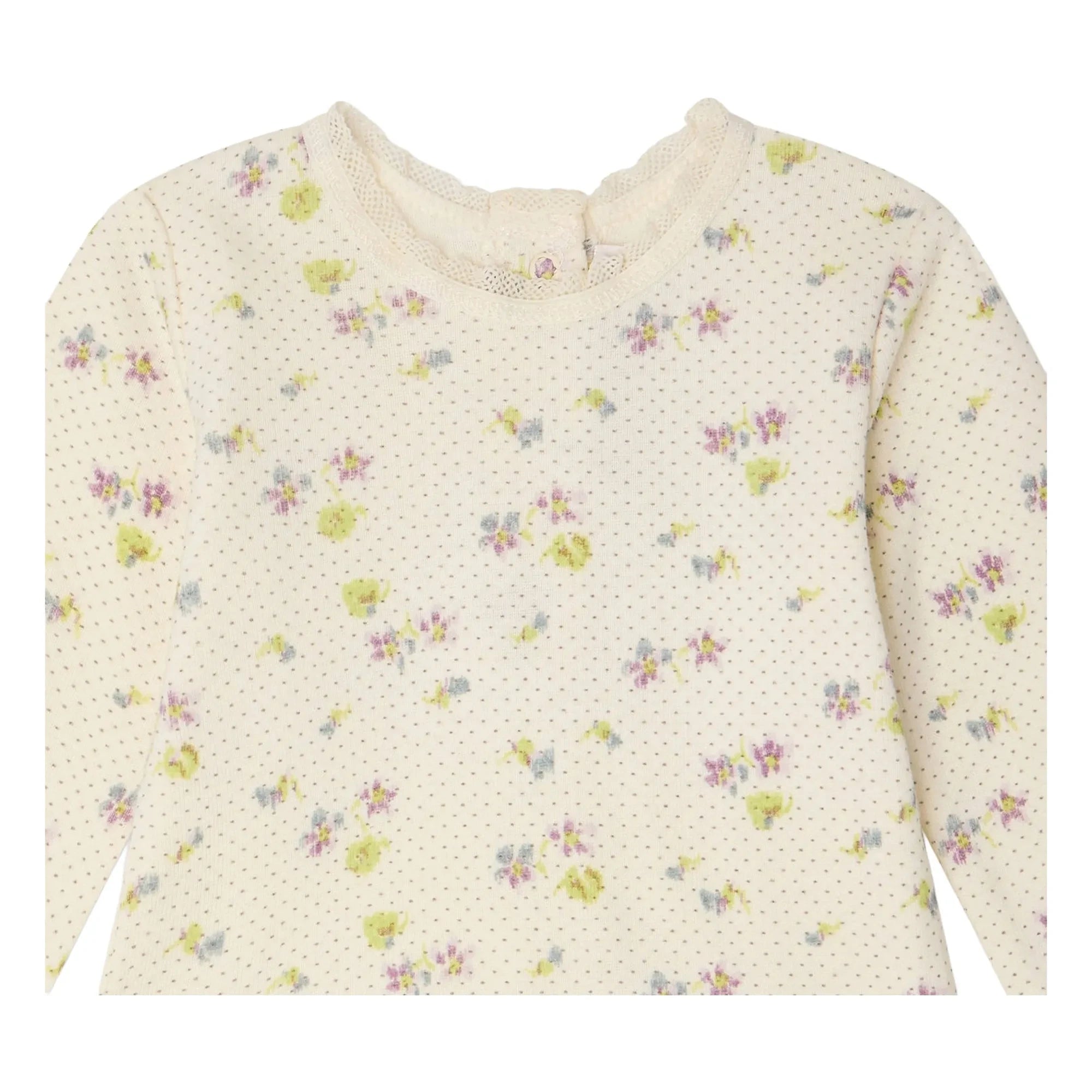 Bonpoint - Genna Floral Organic Cotton T-Shirt and Leggings Set | Ecru
